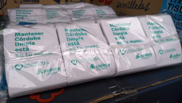 Servilletas para mantener Córdoba limpia Servilletas para mantener Córdoba limpia