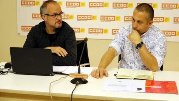 El director del CITE, Carles Bertran y el secretario de Política Trritorial de CCOO de Cataluña, Toni Mora. El director del CITE, Carles Bertran y el secretario de Política Trritorial de CCOO de Cataluña, Toni Mora.