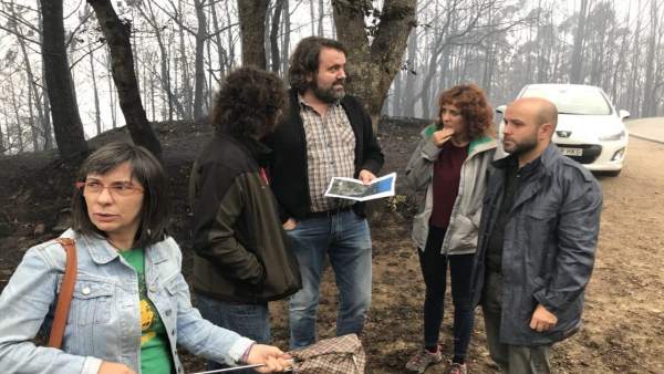 Villares visita incendio en Vigo Villares visita incendio en Vigo