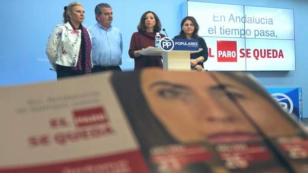 Presentación campaña empleo PP contra PSOE andalucía navarro Presentación campaña empleo PP contra PSOE andalucía navarro