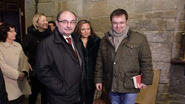 Javier Lambán, en su visita a la Iglesia San Pedro el Viejo de Huesca Javier Lambán, en su visita a la Iglesia San Pedro el Viejo de Huesca