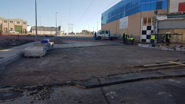 Obras en el polígono de Úbeda Obras en el polígono de Úbeda