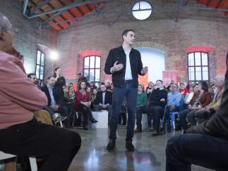 Pedro Sánchez, secretario general del PSOE, el pasado sábado en un acto en Valencia.