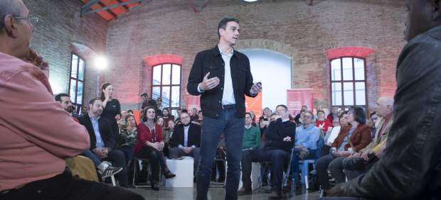 Pedro Sánchez, secretario general del PSOE, el pasado sábado en un acto en Valencia.