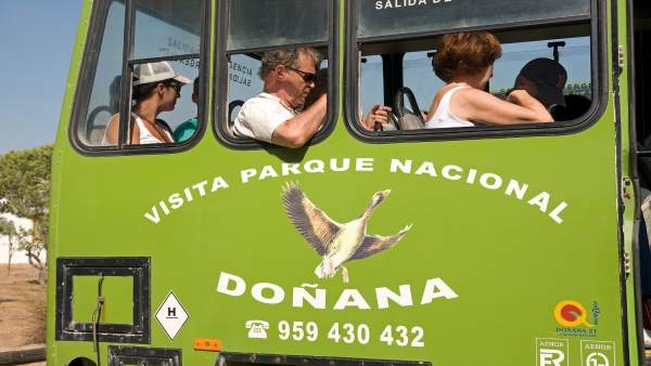 Turistas en Doñana. Turistas en Doñana.