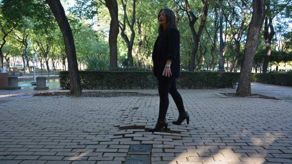 Evelia Rincón en los jardines del Prado. Evelia Rincón en los jardines del Prado.