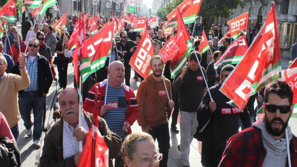 Manifestación de CCOO. Manifestación de CCOO.