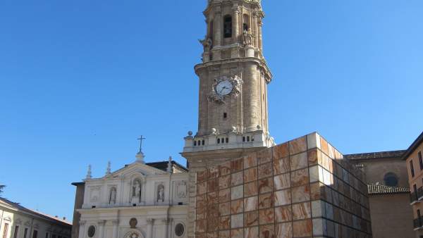 La Seo y Foro romano delante La Seo y Foro romano delante