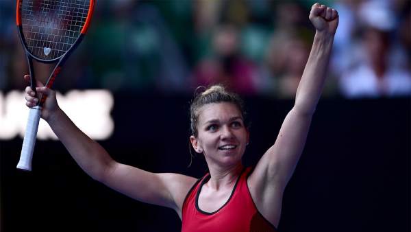 Halep celebra su victoria y pase a la final del Abierto de Australia Halep celebra su victoria y pase a la final del Abierto de Australia