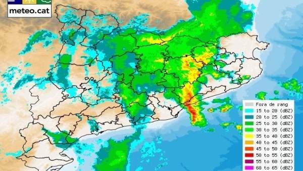Mapa de precipitaciones del Servei Meteorològic de Catalunya Mapa de precipitaciones del Servei Meteorològic de Catalunya