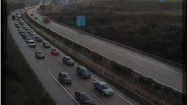 Congestión en la A-8 en Gijón Congestión en la A-8 en Gijón