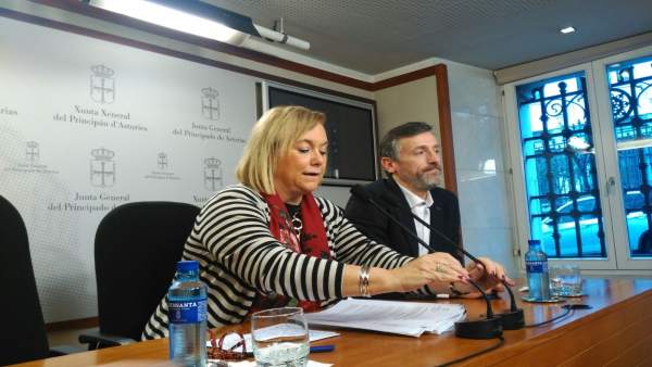 Mercedes Fernández y Matías Rodríguez Feito en rueda de prensa. Mercedes Fernández y Matías Rodríguez Feito en rueda de prensa.