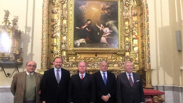 Visita de Caja Rural del Sur y su fundación a la iglesia de San Jorge Visita de Caja Rural del Sur y su fundación a la iglesia de San Jorge