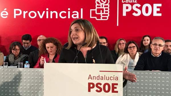 La secretaria general del PSOE de Cádiz, Irene García La secretaria general del PSOE de Cádiz, Irene García