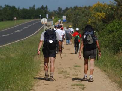 Peregrinos del Camino de Santiago (A Coruña)