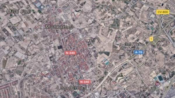 Carretera a su paso por Mutxamel Carretera a su paso por Mutxamel