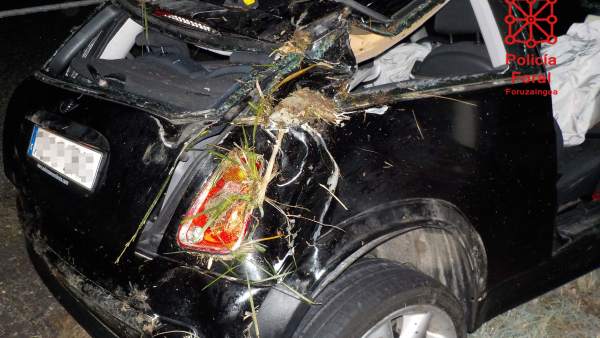 Imagen de uno de los accidentes de tráfico atendidos Imagen de uno de los accidentes de tráfico atendidos