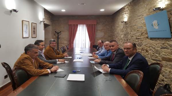 Los cuatro presidentes provinciales de la CEG en reunión Los cuatro presidentes provinciales de la CEG en reunión