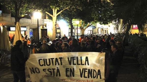 Una de las pancartas de la protesta Una de las pancartas de la protesta