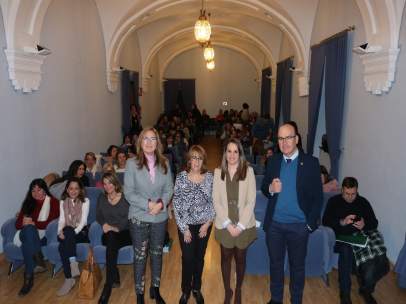 Luna, Gálvez, Ruiz y Carmona en la inauguración de la jornada