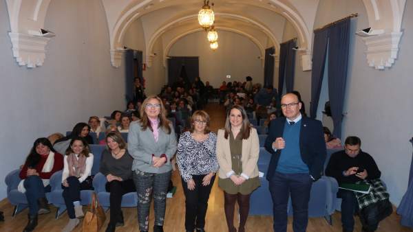 Luna, Gálvez, Ruiz y Carmona en la inauguración de la jornada Luna, Gálvez, Ruiz y Carmona en la inauguración de la jornada