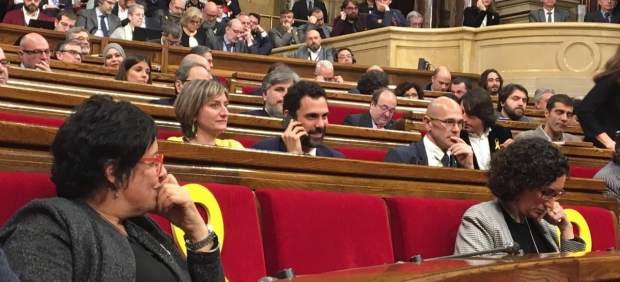 Roger Torrent al ser nombrado presidente del Parlament.