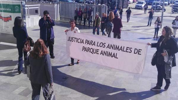 Acusada en juicio Parque Animal a la salida de los juzgados Acusada en juicio Parque Animal a la salida de los juzgados