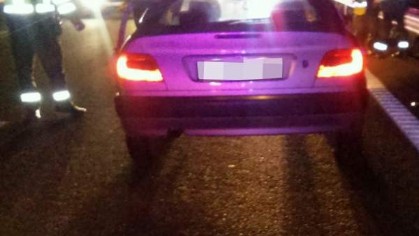 Imagen del coche interceptado por la Guardia Civil Imagen del coche interceptado por la Guardia Civil
