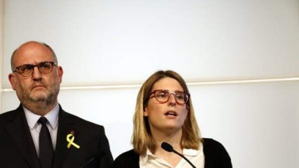 Elsa Artadi y Eduard Pujol, de JxCat. Elsa Artadi y Eduard Pujol, de JxCat.