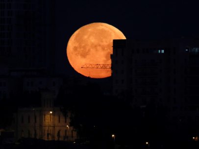 Jerusalén iluminada por la superluna