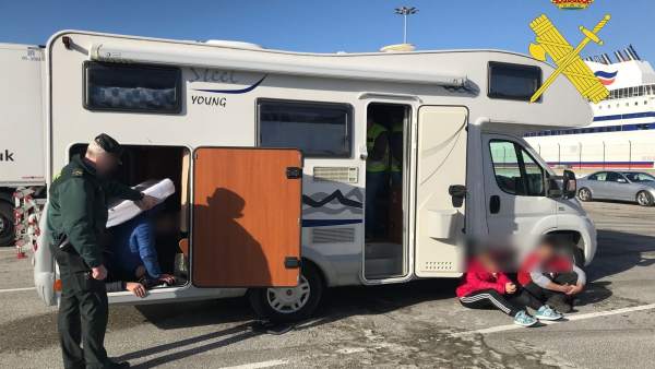 Autocaravana en la que se ocultaban Autocaravana en la que se ocultaban