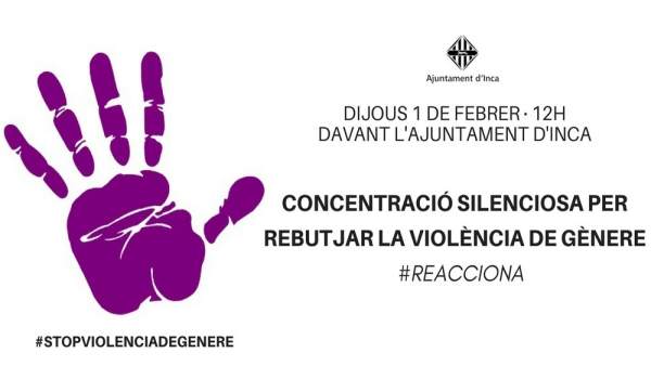 Concentración en Inca contra la violencia de género Concentración en Inca contra la violencia de género