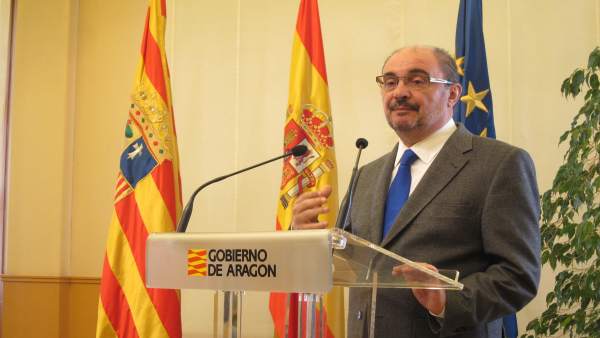 El presidente de Aragón, Javier Lambán, en un acto este lunes en el Pignatelli El presidente de Aragón, Javier Lambán, en un acto este lunes en el Pignatelli