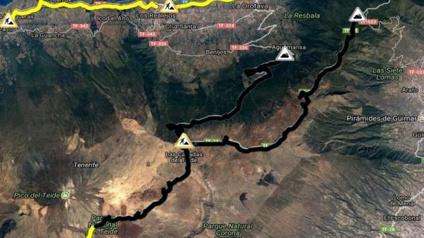 Carreteras de acceso al Teide Carreteras de acceso al Teide