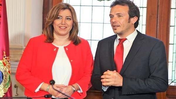 Susana Díaz con el alcalde de Cádiz Susana Díaz con el alcalde de Cádiz