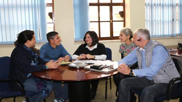 Reunión de Virginia Pérez con representantes de Jusapol Reunión de Virginia Pérez con representantes de Jusapol