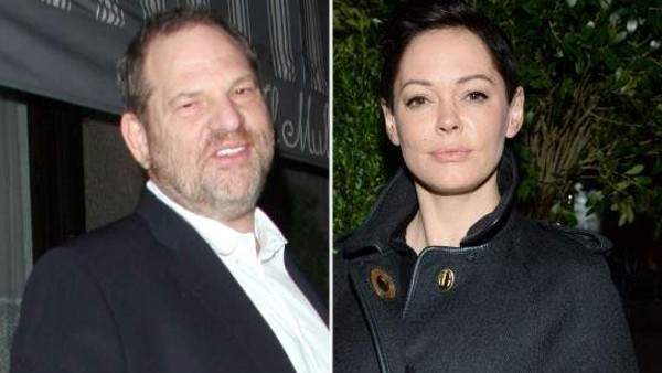 Harvey Weinstein y Rose McGowan Harvey Weinstein y Rose McGowan