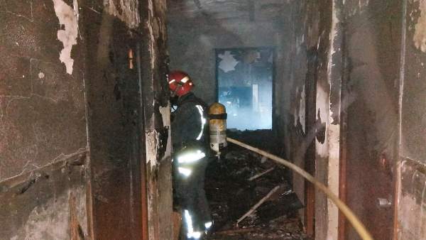 Imagen del lugar del incendio Imagen del lugar del incendio