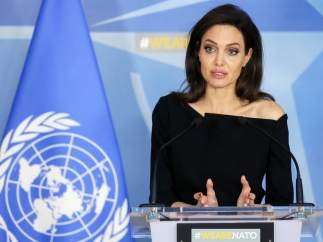 Angelina Jolie, en la sede de la OTAN en Bruselas
