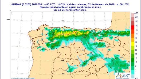 Cuadro descriptivo de la alerta de nevadas en CyL Cuadro descriptivo de la alerta de nevadas en CyL