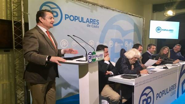 El presidente del PP de Cádiz, Antonio Sanz El presidente del PP de Cádiz, Antonio Sanz