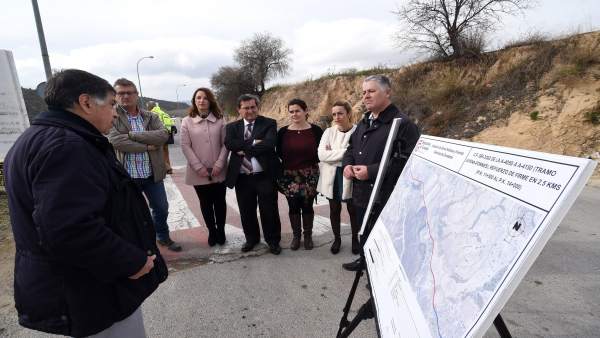 Visita de obras en carreteras de la Diputación Visita de obras en carreteras de la Diputación