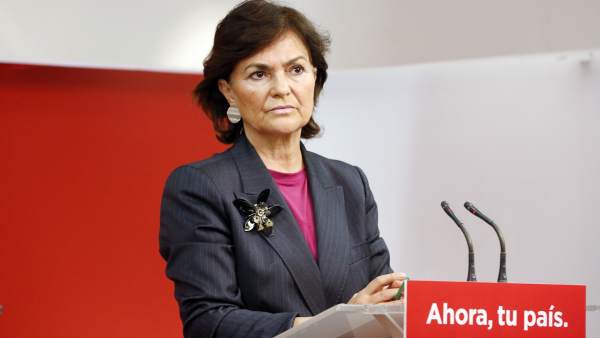 Carmen Calvo, secretaria de Igualdad del PSOE, en Ferraz. Carmen Calvo, secretaria de Igualdad del PSOE, en Ferraz.