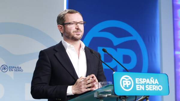 Javier Maroto en la sede del PP Javier Maroto en la sede del PP