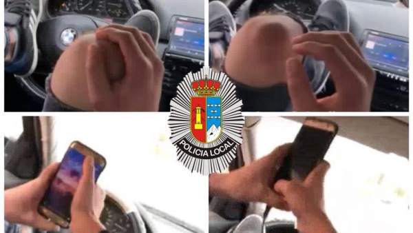 Condenado a seis meses de prisión por conducir con los pies y usando el móvil Condenado a seis meses de prisión por conducir con los pies y usando el móvil