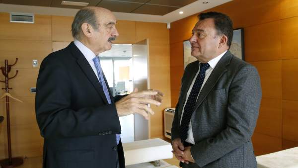 Mazón con el presidente de los constructores Mazón con el presidente de los constructores