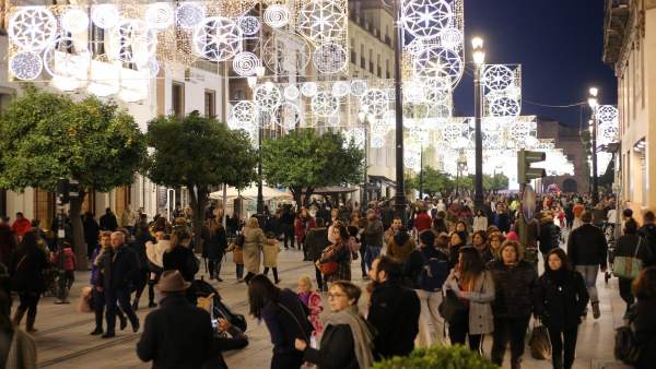 Gente, iluminación navideña, población Gente, iluminación navideña, población
