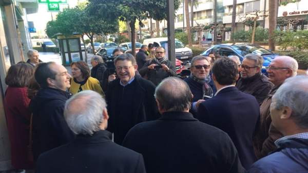 El líder del PSPV comparte un almuerzo con militantes El líder del PSPV comparte un almuerzo con militantes