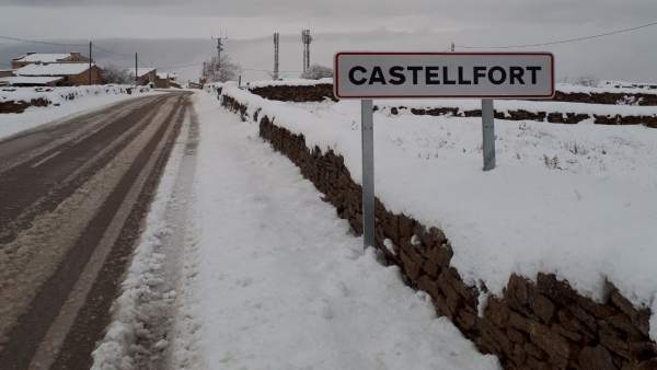 Nieve en el interior norte de Castellón Nieve en el interior norte de Castellón