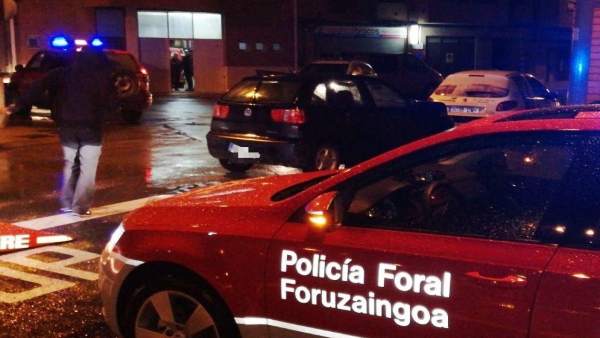 Intervención de la Policía Foral en Corella. Intervención de la Policía Foral en Corella.